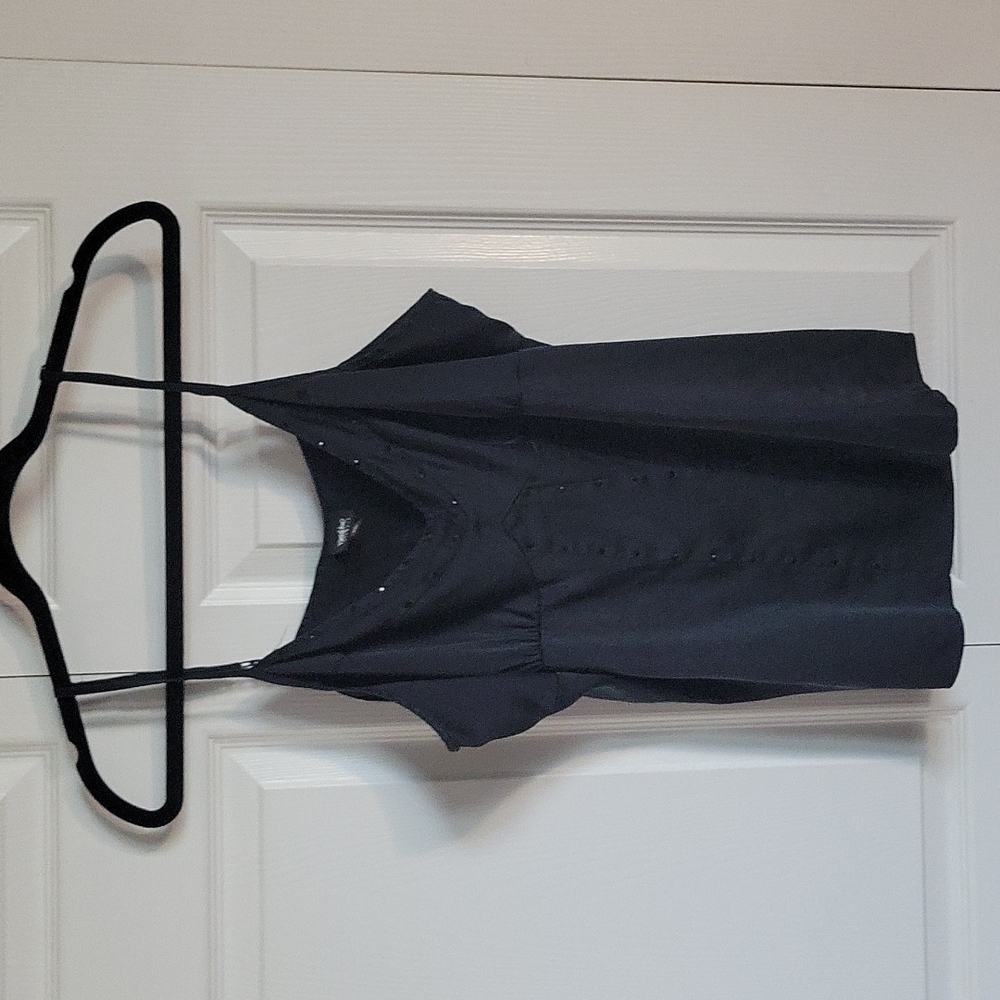 Mossimo stretch black spagetti strap tank with sparkles size XXL